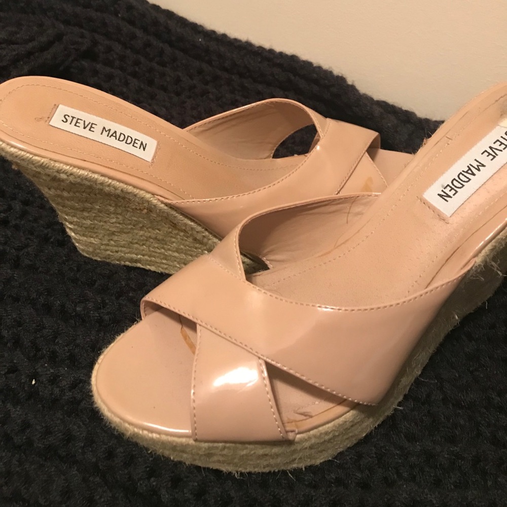 Steve Madden Nude espadrille wedges